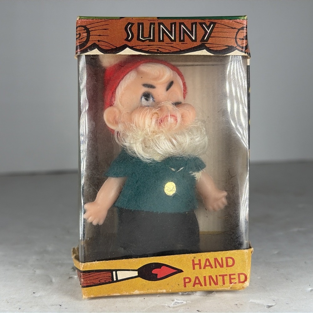 Vintage‎ Impy Dolls Sunny Little Gnome Dwarf Hand Painted Boxed Toy